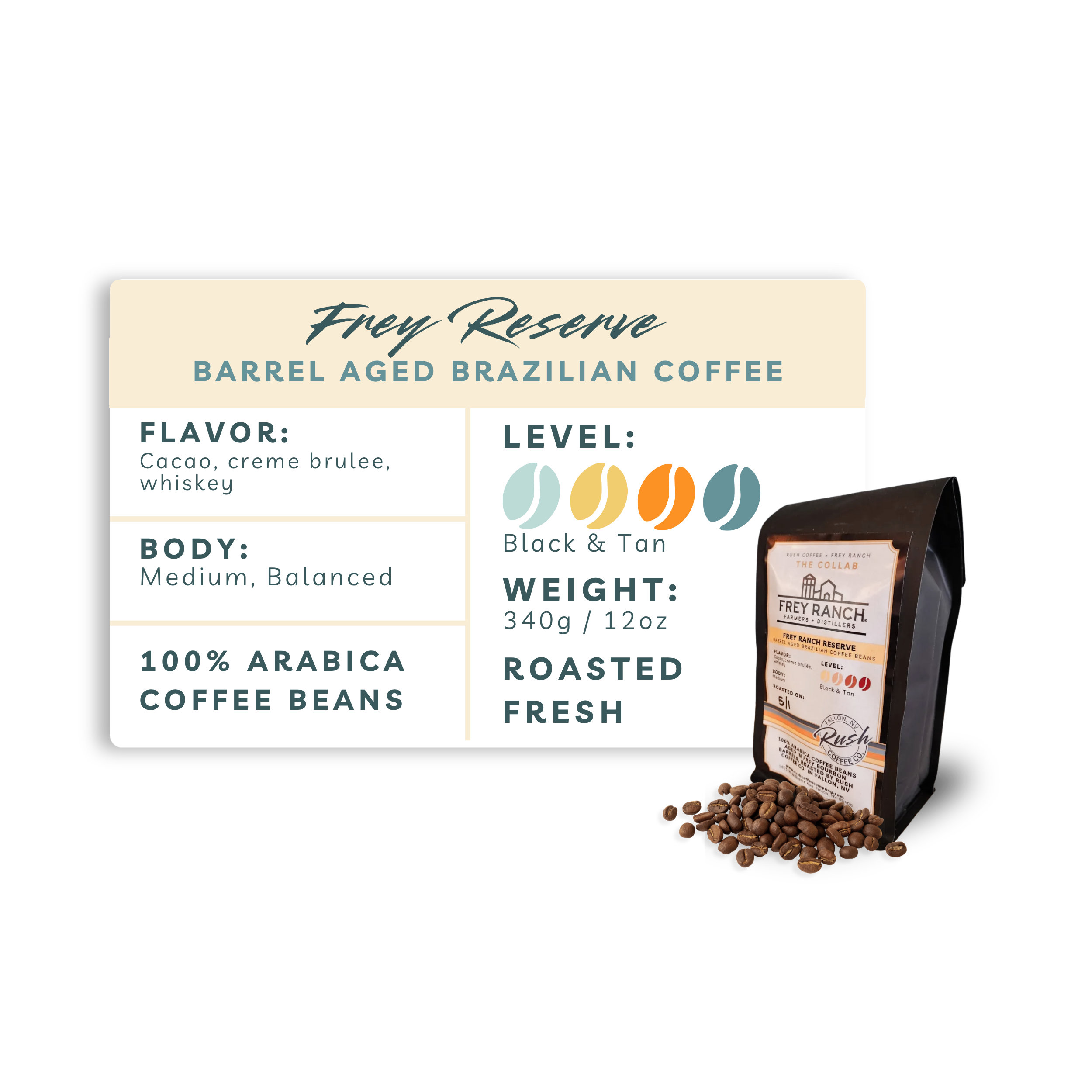 FREY RESERVE • Barrel Aged Coffee - Brazil Bourbon